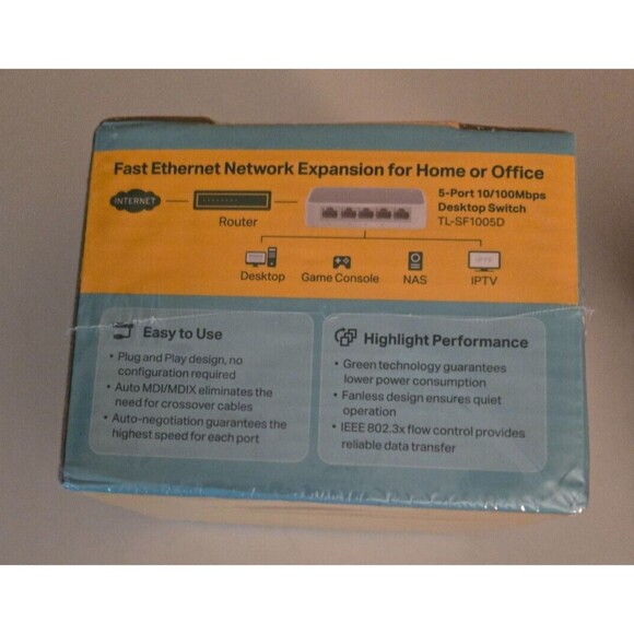 TP-LINK (TL-SF1005D) 5 Port Desktop Ethernet Switch New - Picture 3 of 5
